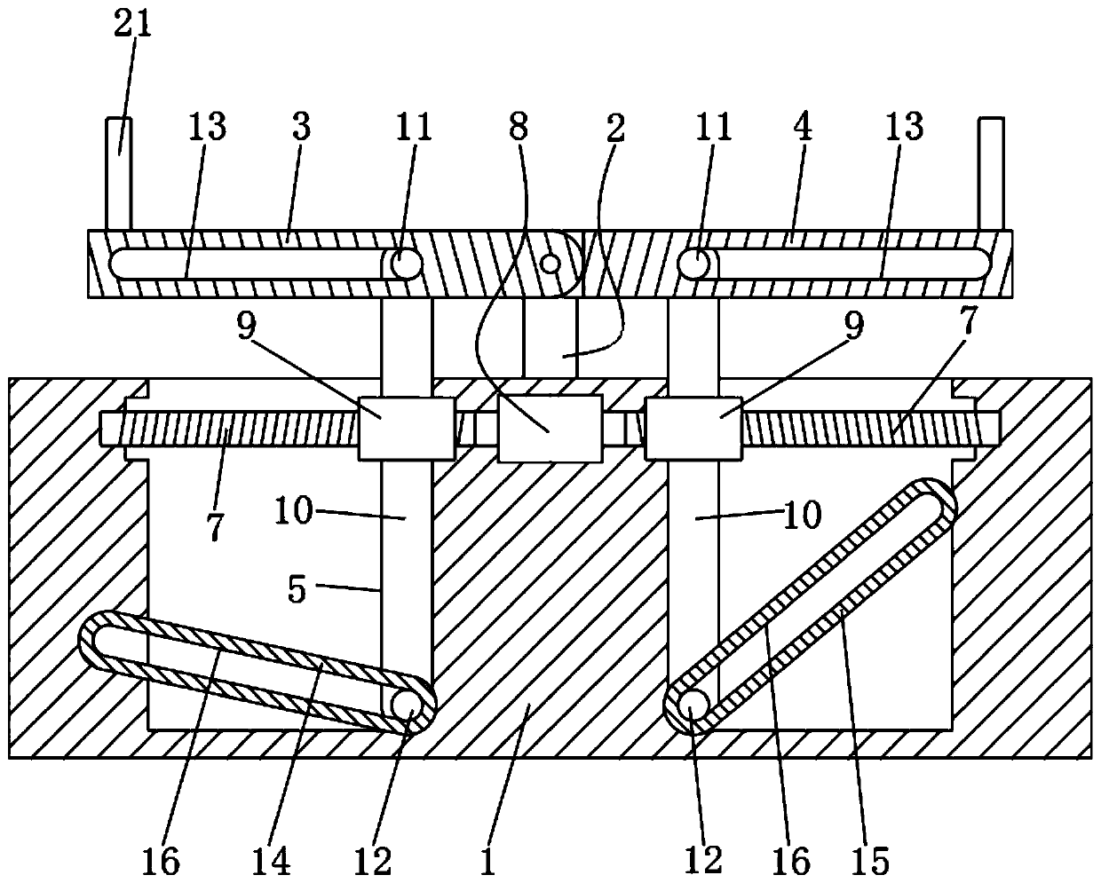 Postoperative nursing bed for thoracic surgery