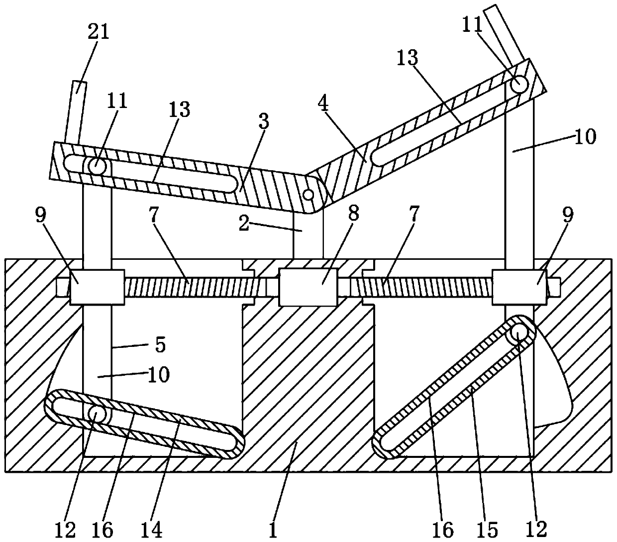 Postoperative nursing bed for thoracic surgery