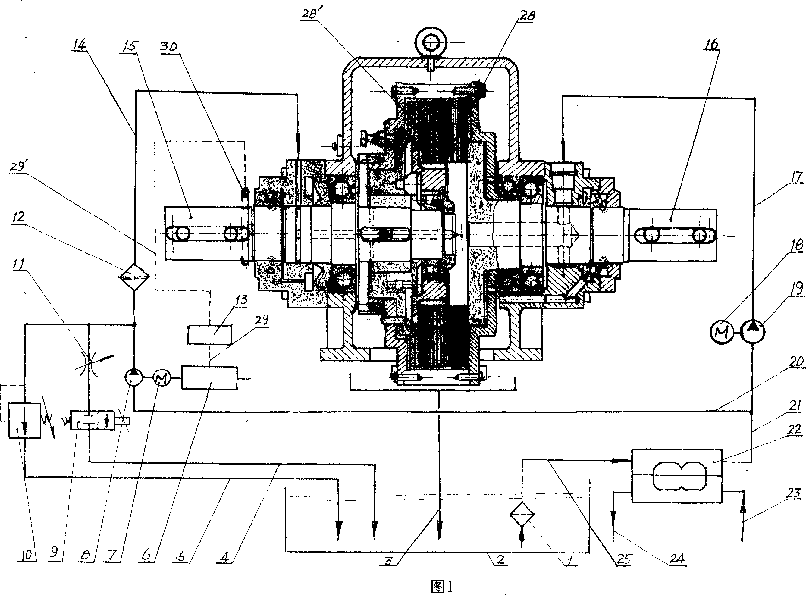 Hydraulic control system for viscosity speed regulation clutch