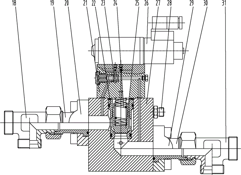 Hydraulic traveling differential mechanism of snow blower