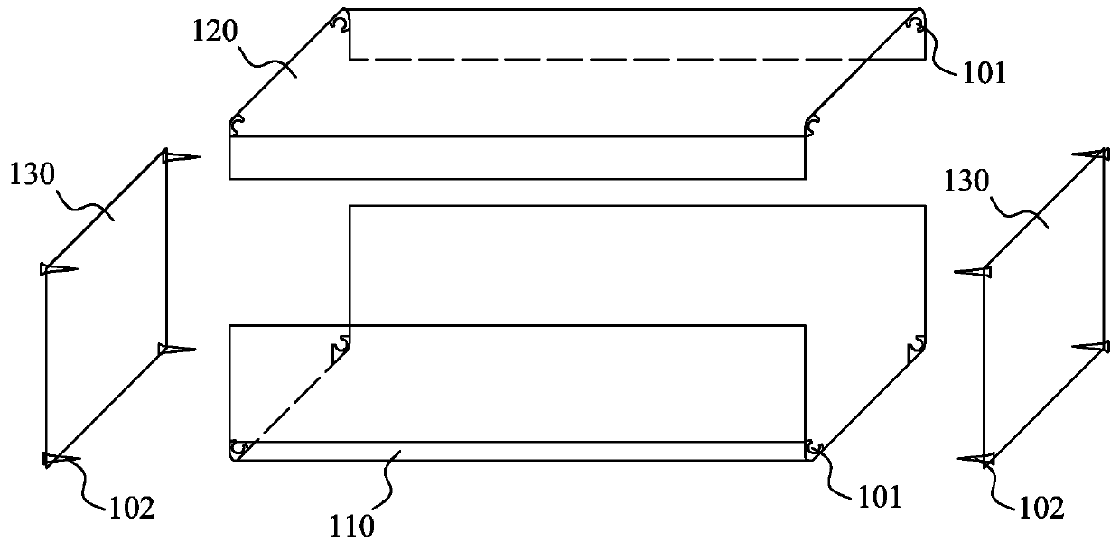 Housing structure for single-lamp controller of street lamp, and assembly technology