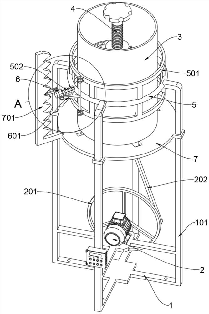 Lifting mechanism of grinding tool of vertical grinding machine