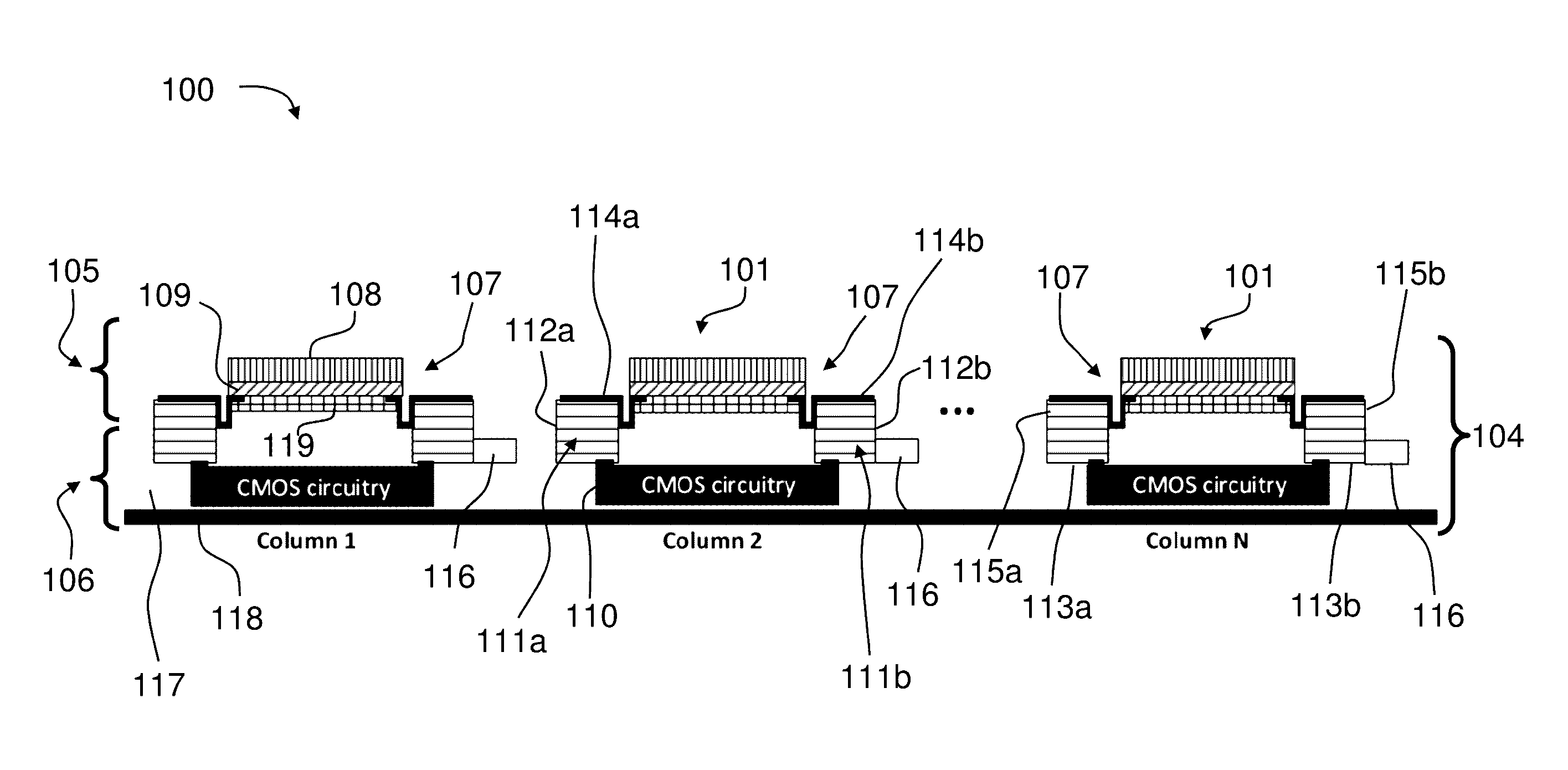 Image sensor, optoelectronic system comprising said image sensor, and method for manufacturing said image sensor