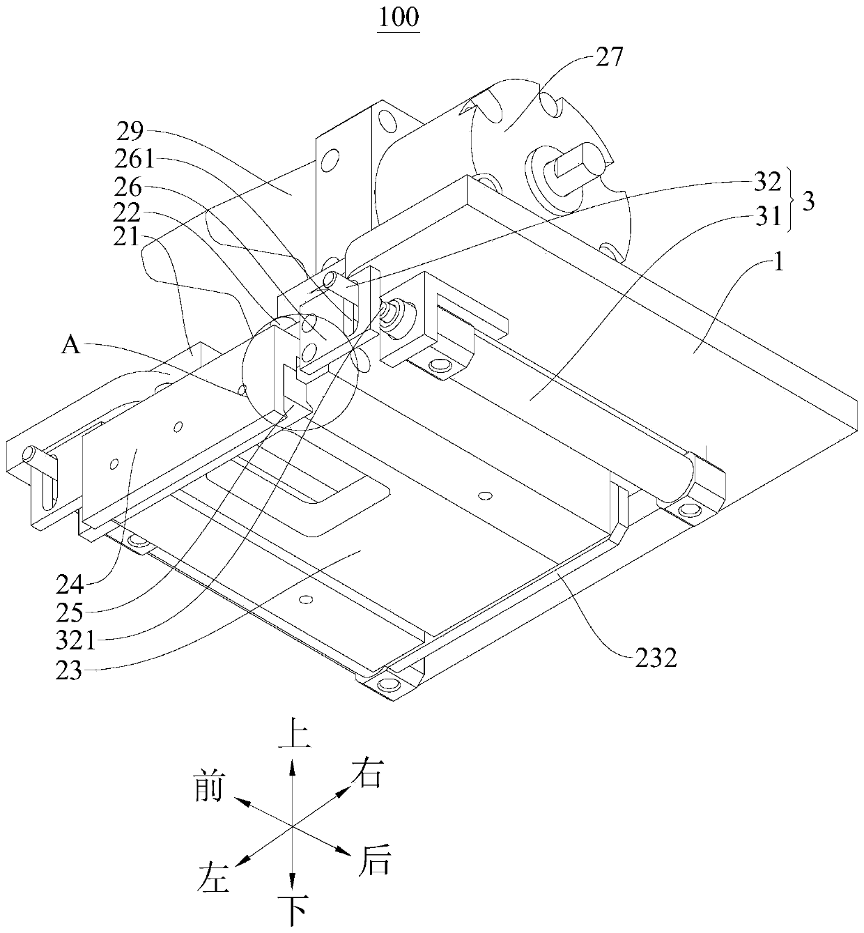 Floor knocking device and floor mounting robot with same