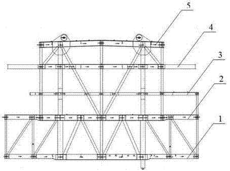 Building process of upper assembly of maritime booster station