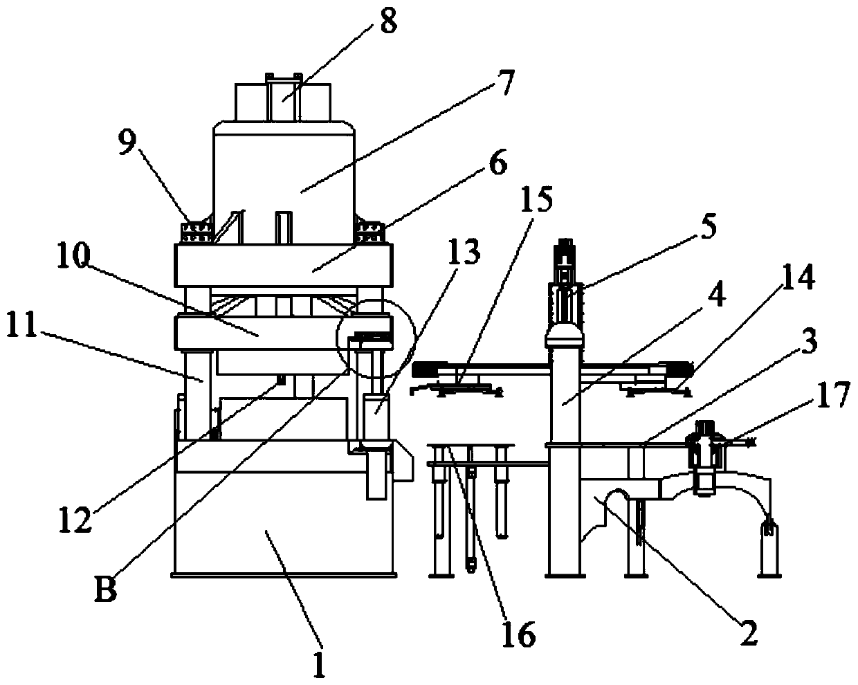 Friction stir welding device for 2219 aluminum alloy panel