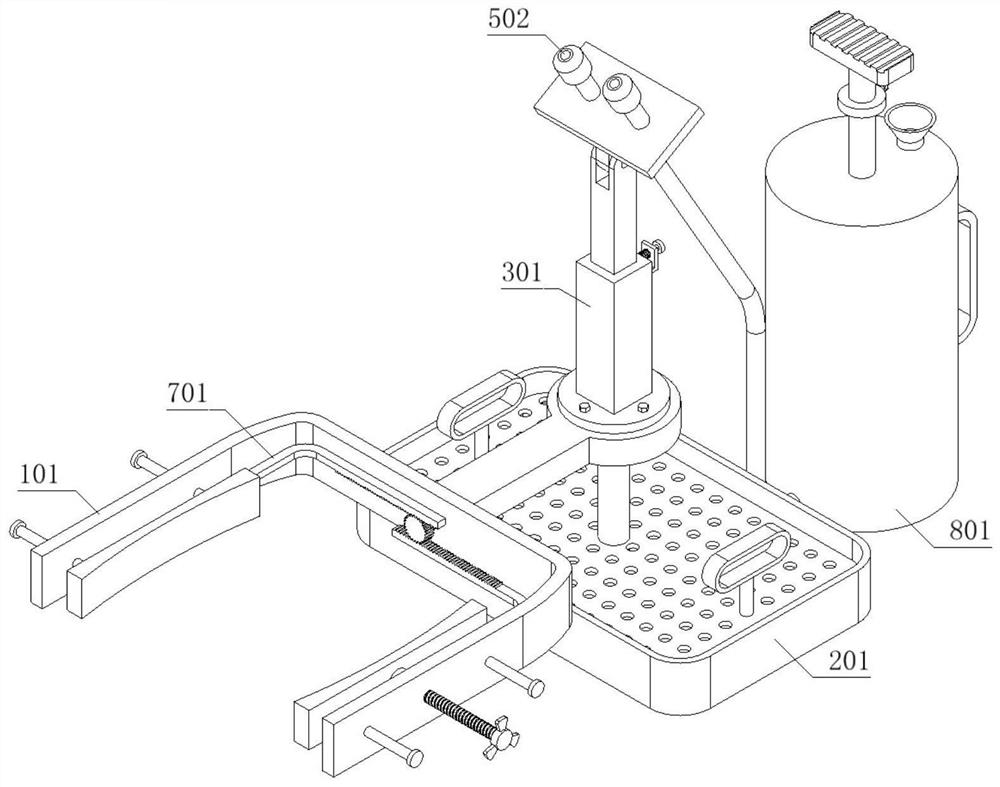 Portable nasal irrigator and sprayer fixing device thereof