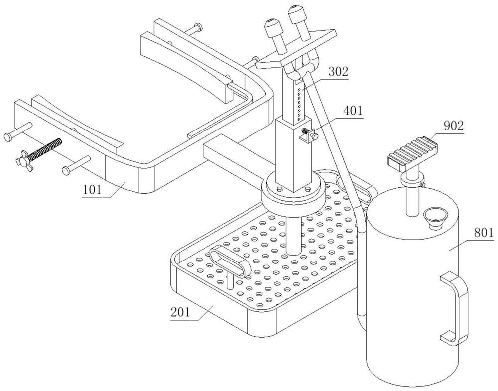 Portable nasal irrigator and sprayer fixing device thereof