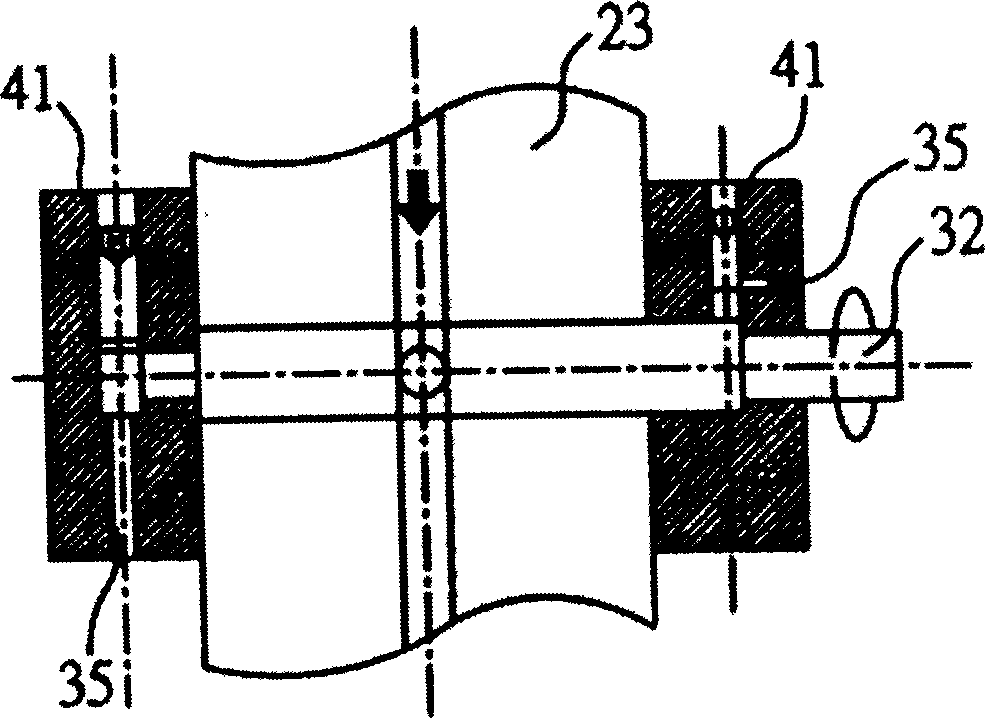 Discharge device of injection moulding machine in two-stage type