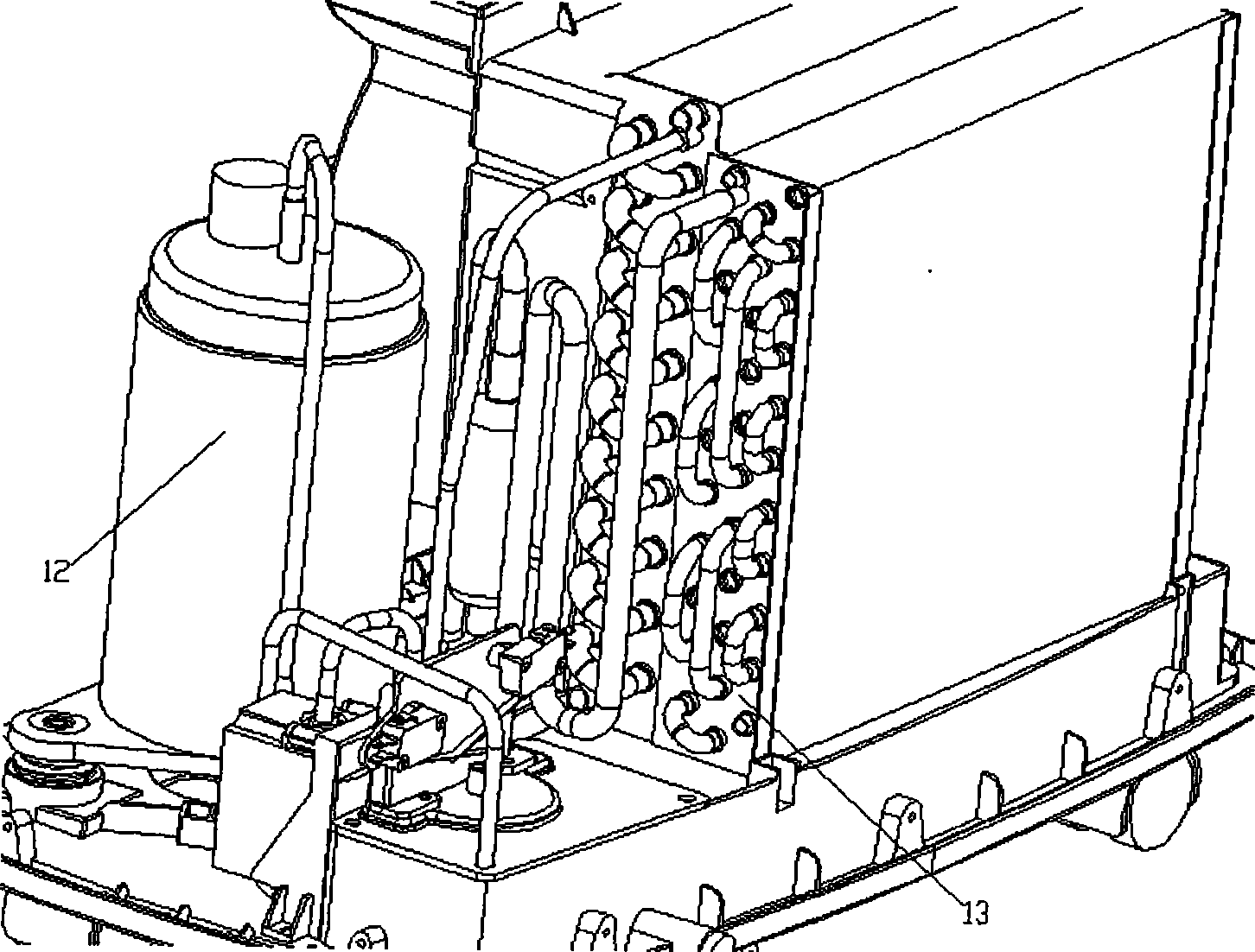 Automatic level-controlling draining dehumidifier and draining method thereof