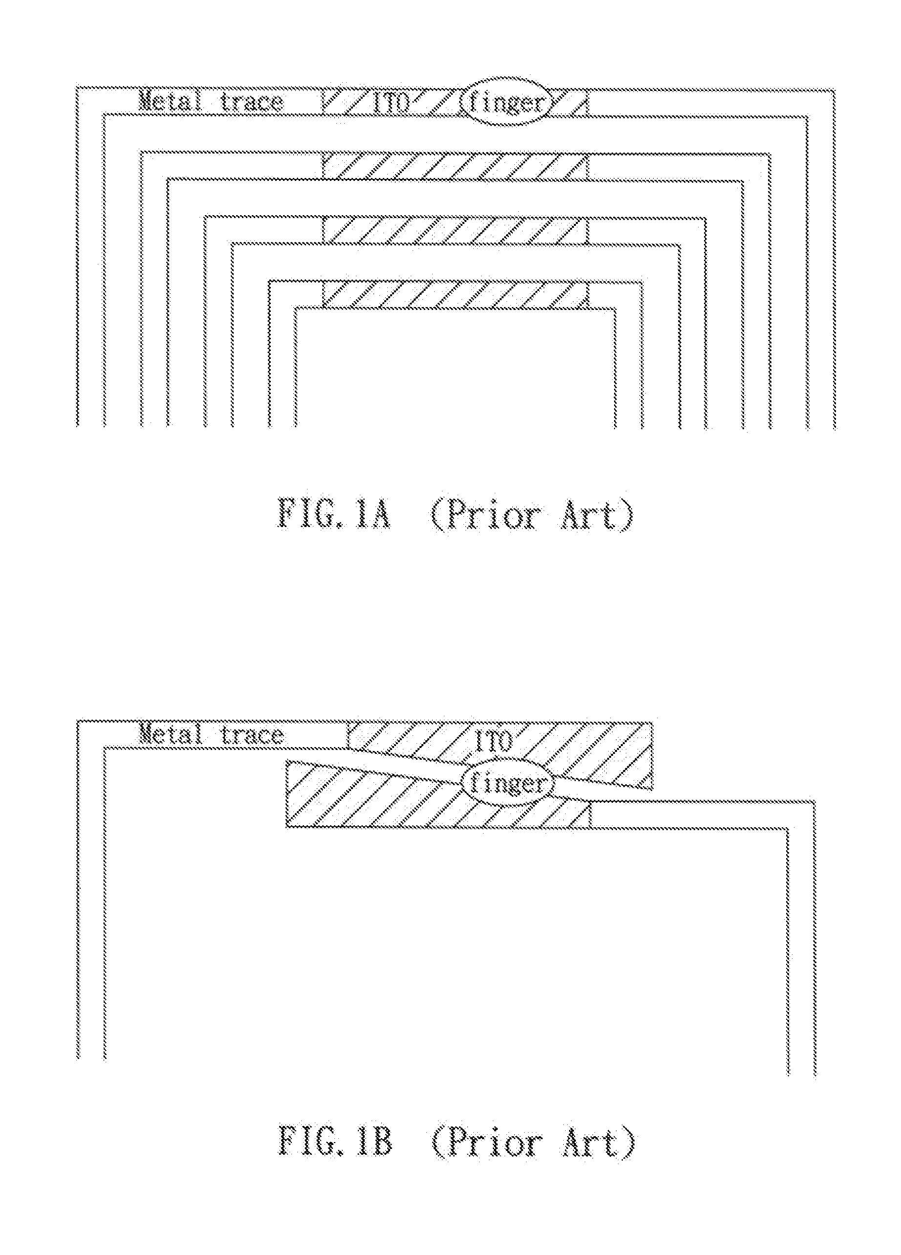 Circuit structure for a capacitive touch panel