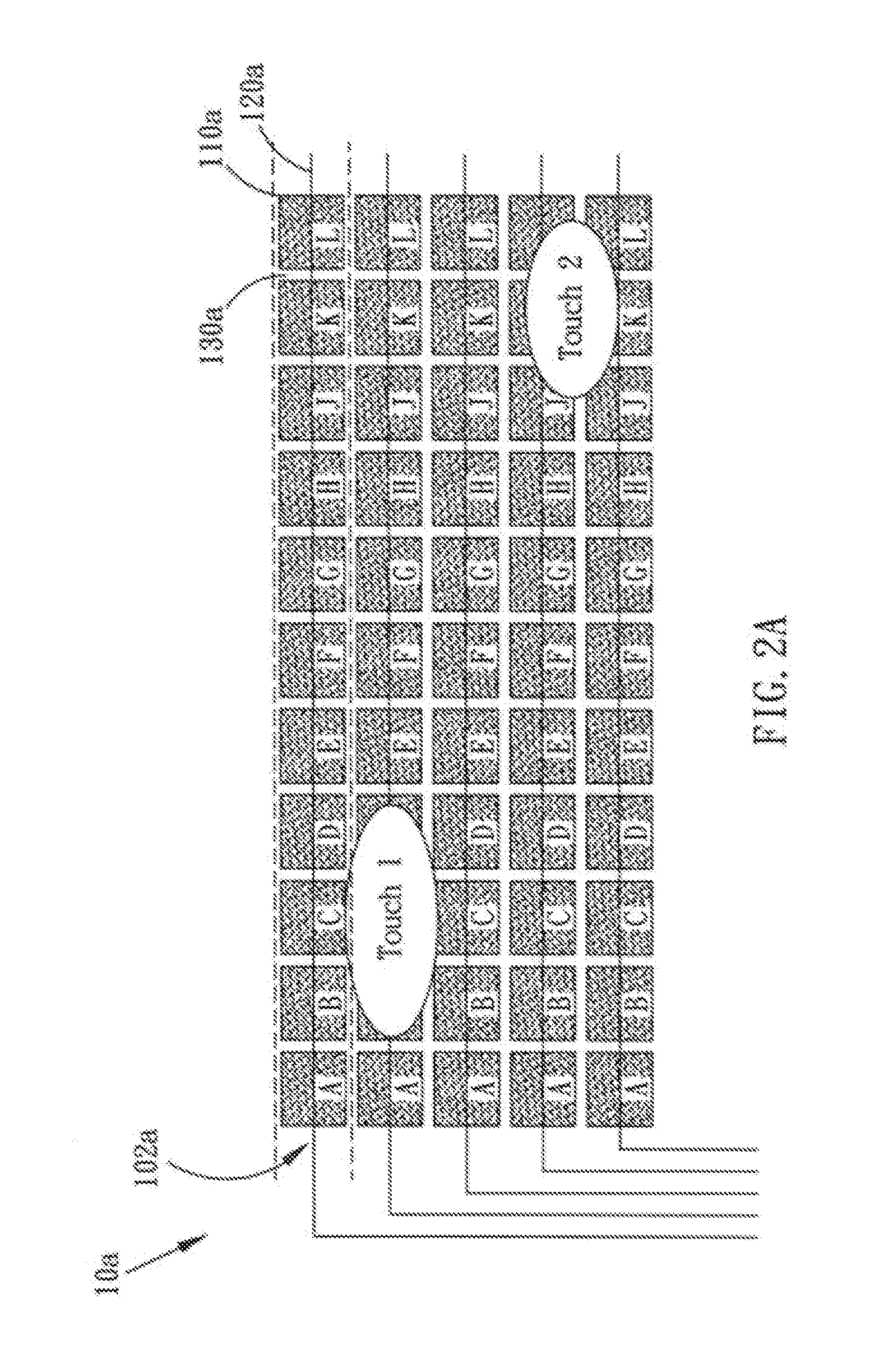 Circuit structure for a capacitive touch panel