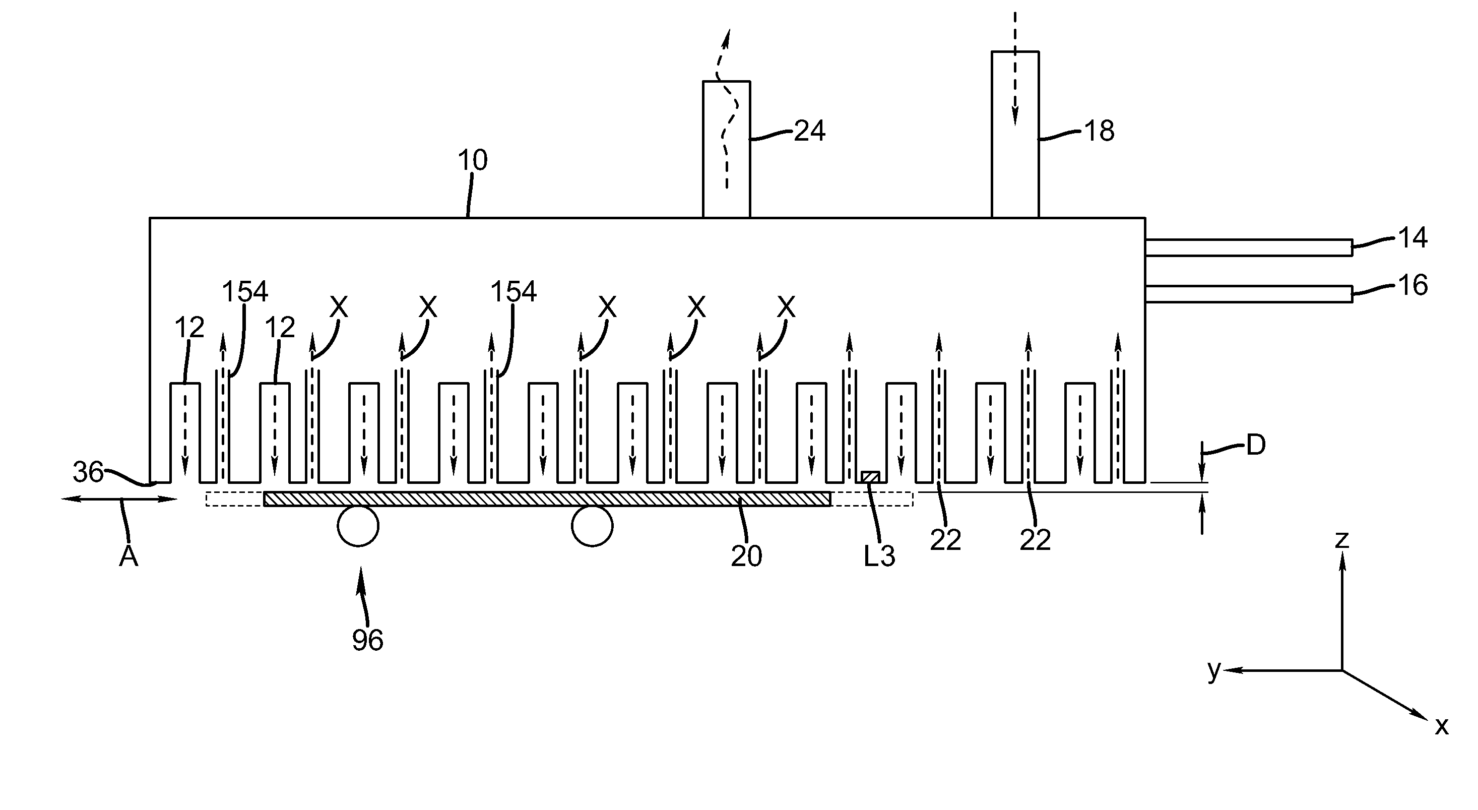 Fluid conveyance system including flexible retaining mechanism