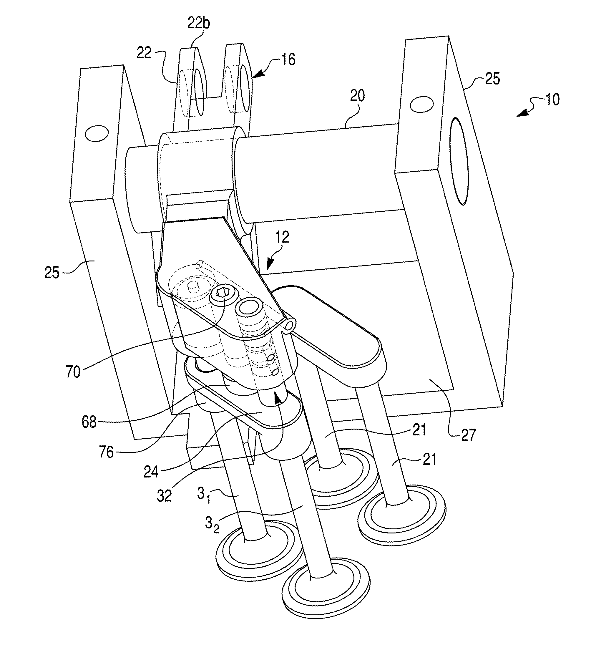 Compression-release engine brake system for lost motion rocker arm assembly and method of operation thereof