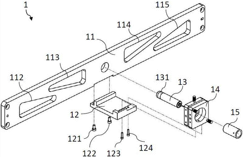 Indicating device and indicating method for PET-CT(positrom emission tomograghy-computed tomography) rack mounting alignment