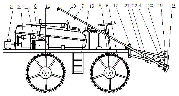 Farmland pesticide spraying vehicle