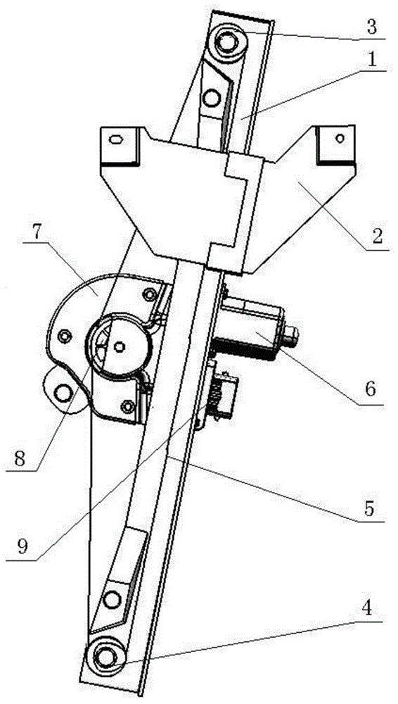 Steel-rope glass lifter for vehicle door