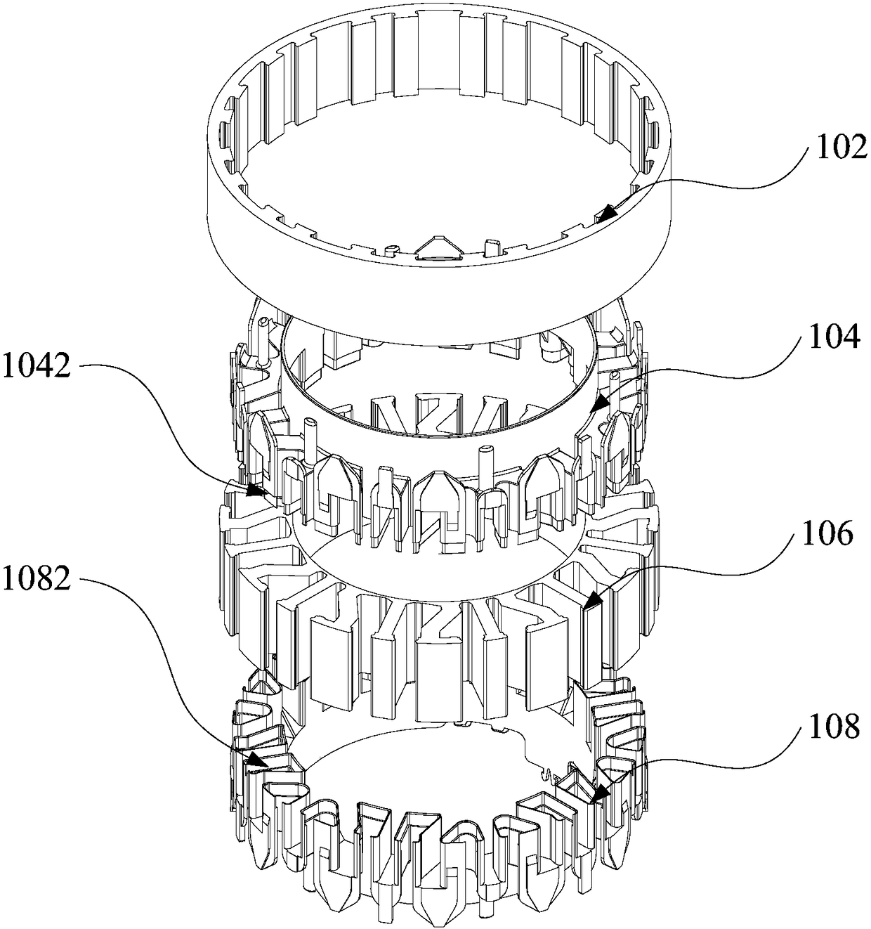 Motor stator and motor