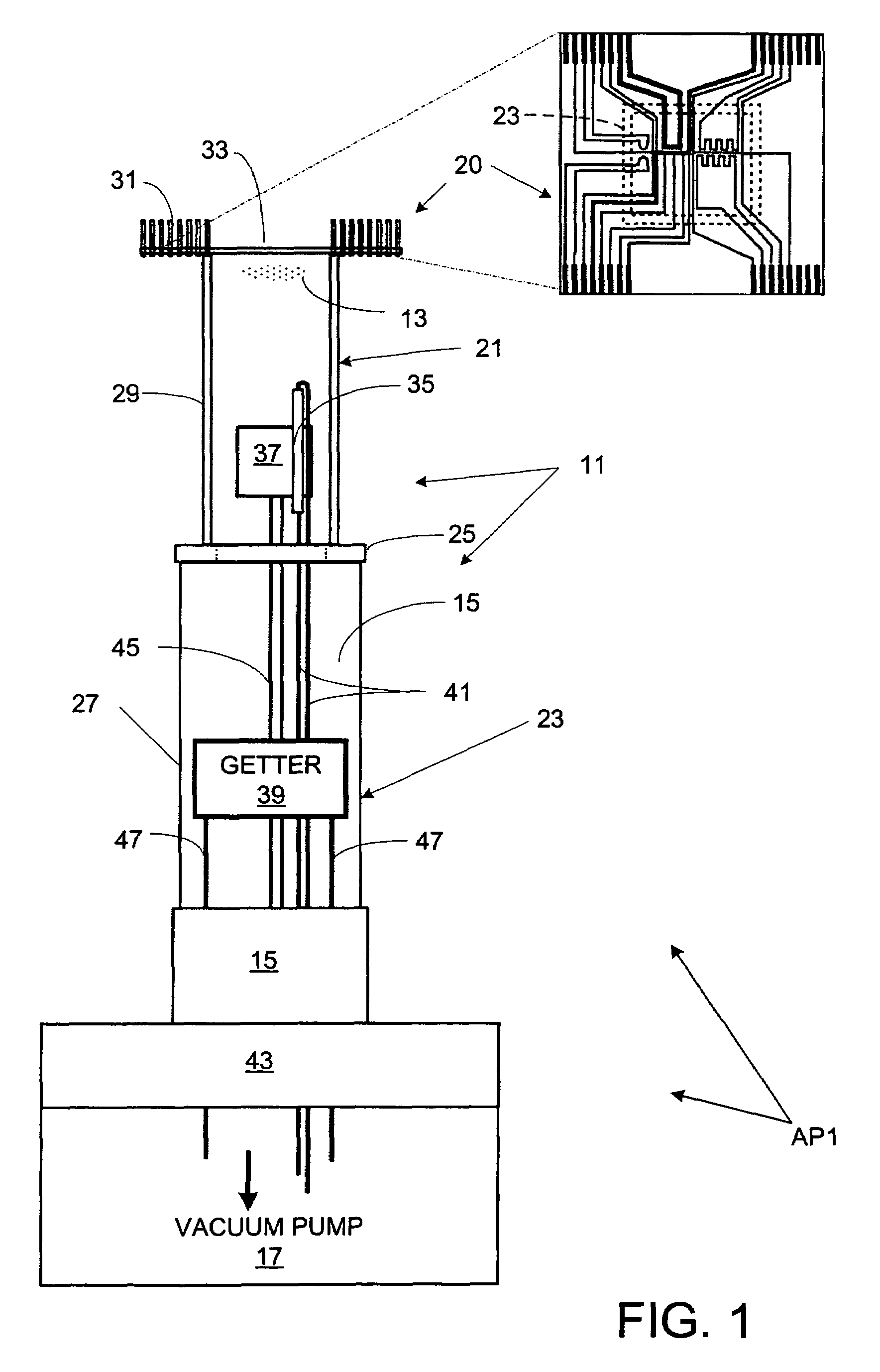 Cold atom system with atom chip wall