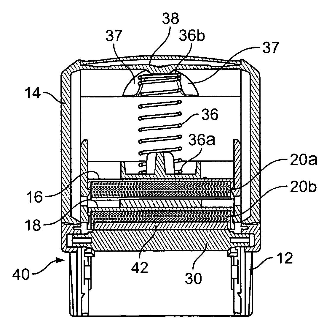 Hand-held ink stamper with spare ink supply