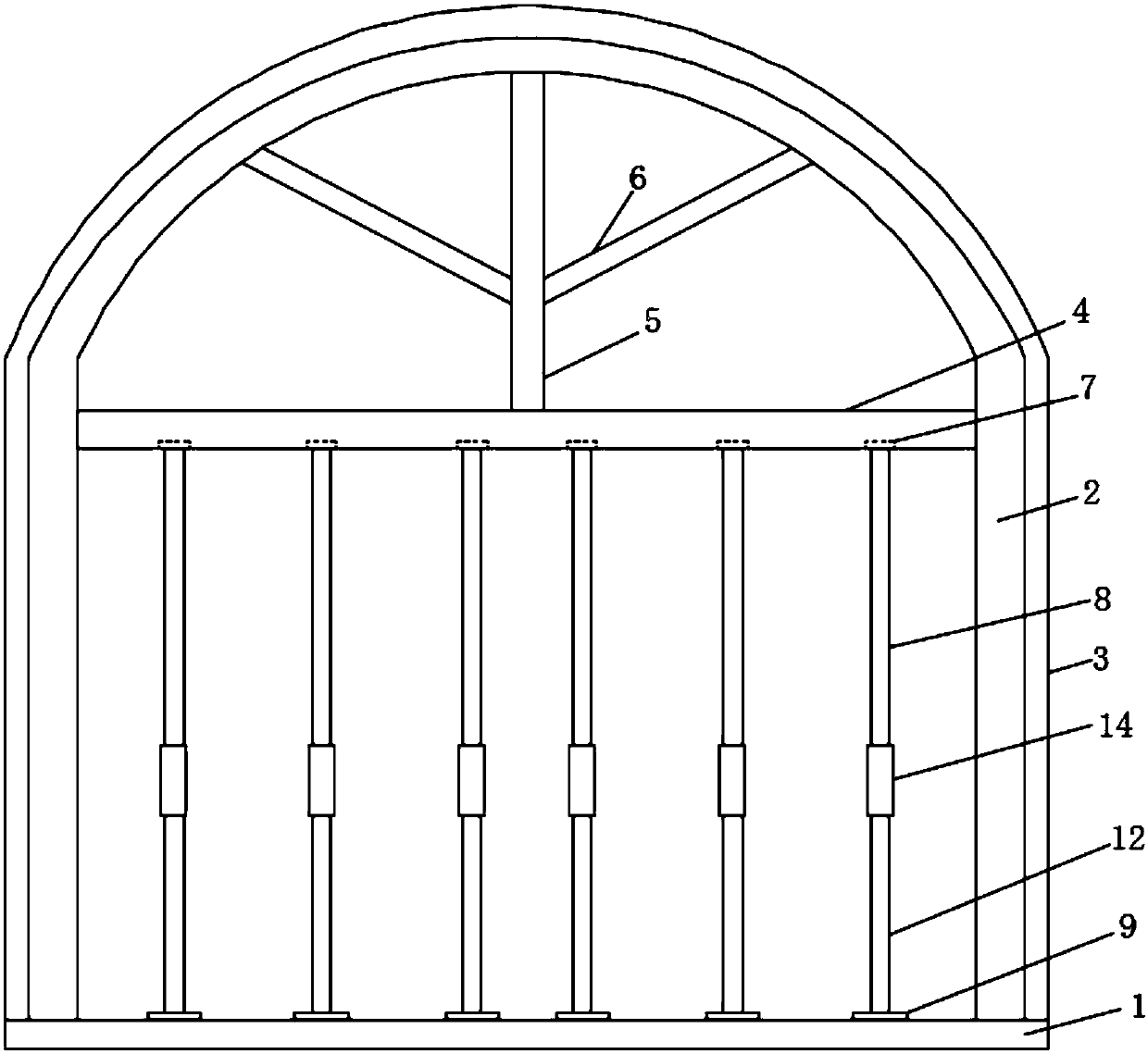 High-stability steel rack for vegetable planting