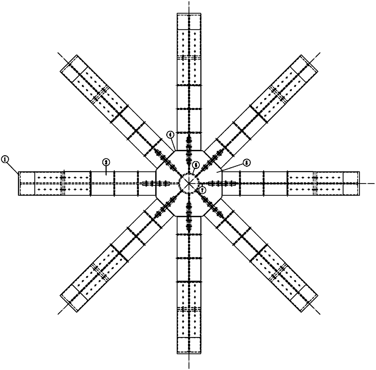 Combined type steel structure reaction frame