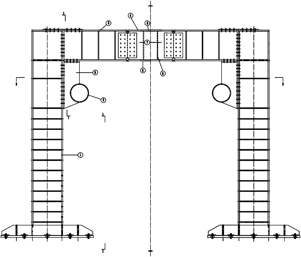 Combined type steel structure reaction frame