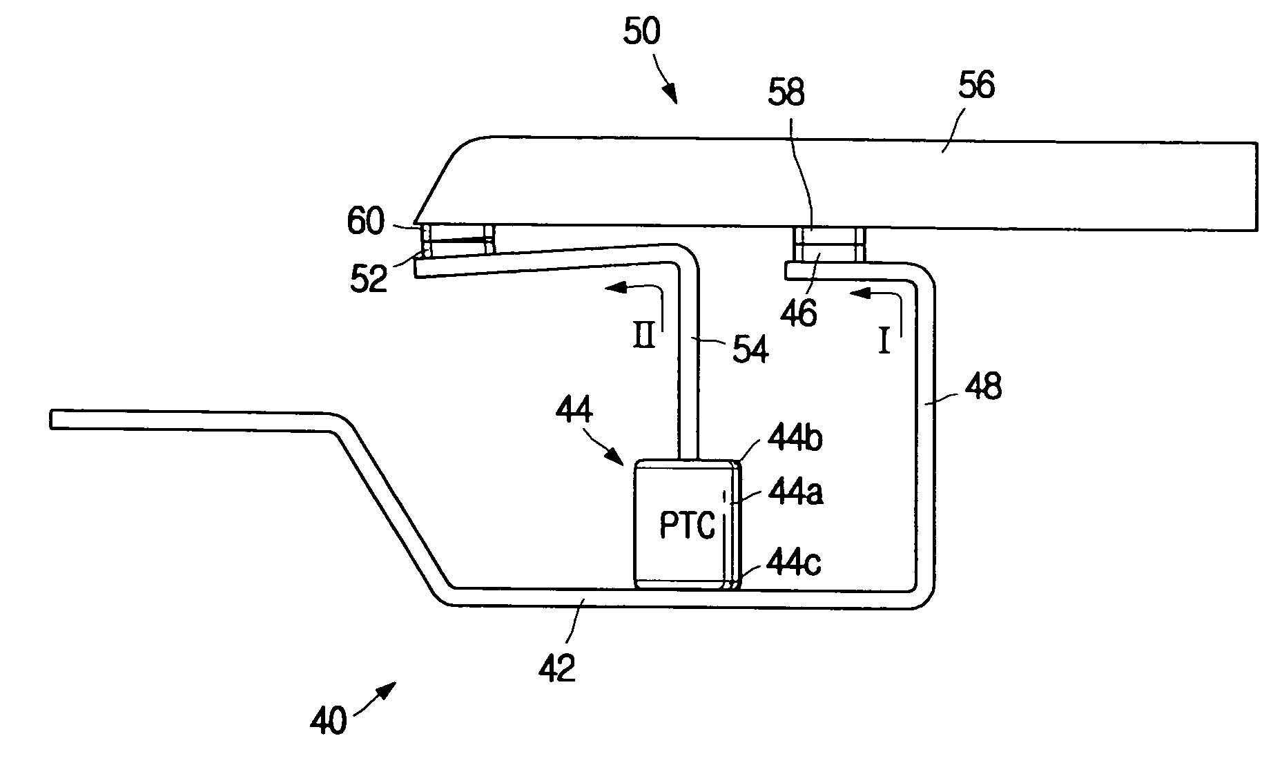 Breaker for providing successive trip mechanism based on PTC current-limiting device