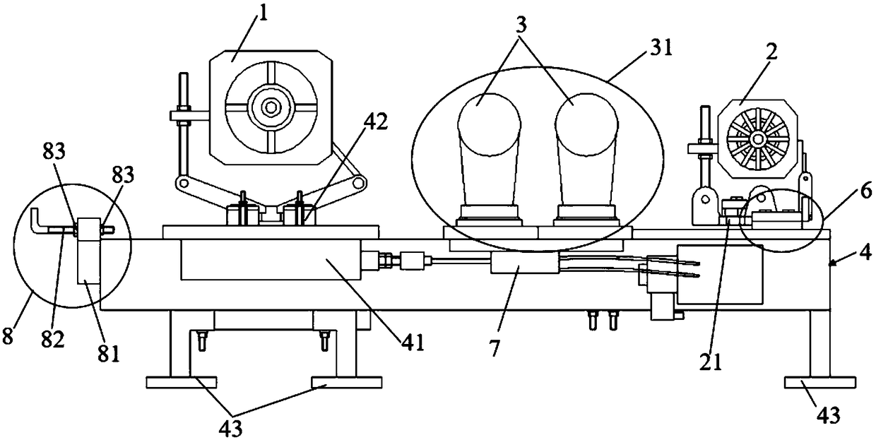 Motor power testing test bench and testing method