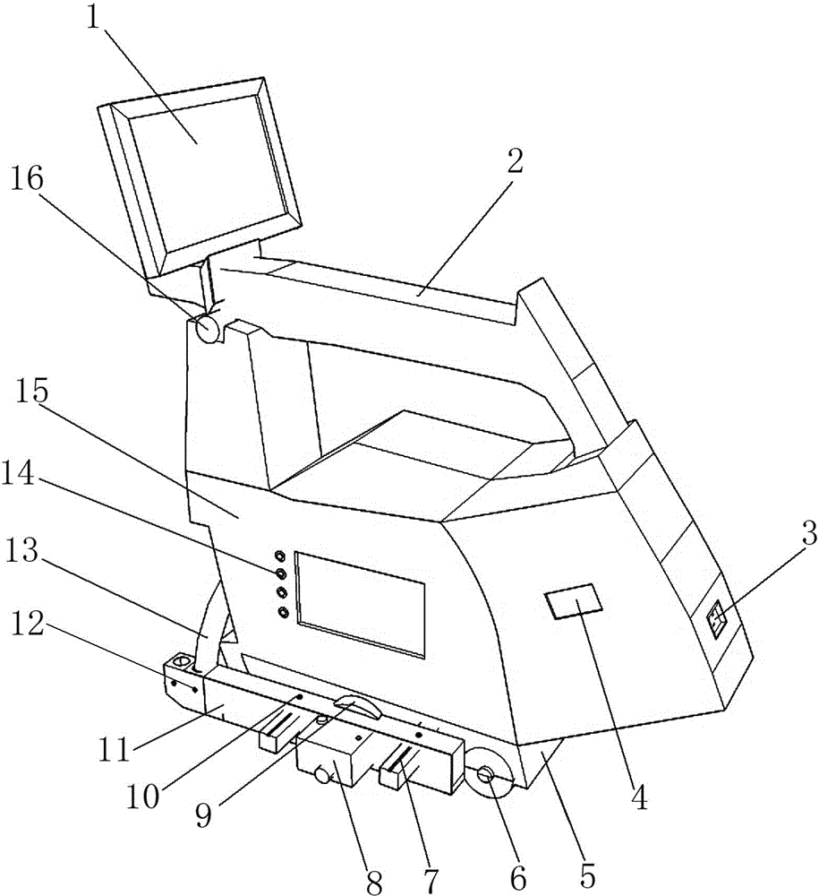 Detecting cart of iron core fault of handhold type generator