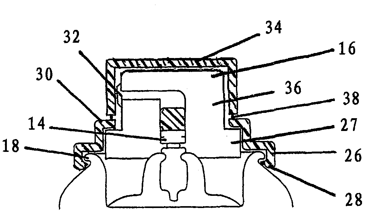 Aerosol container with actuator secured to valve stem