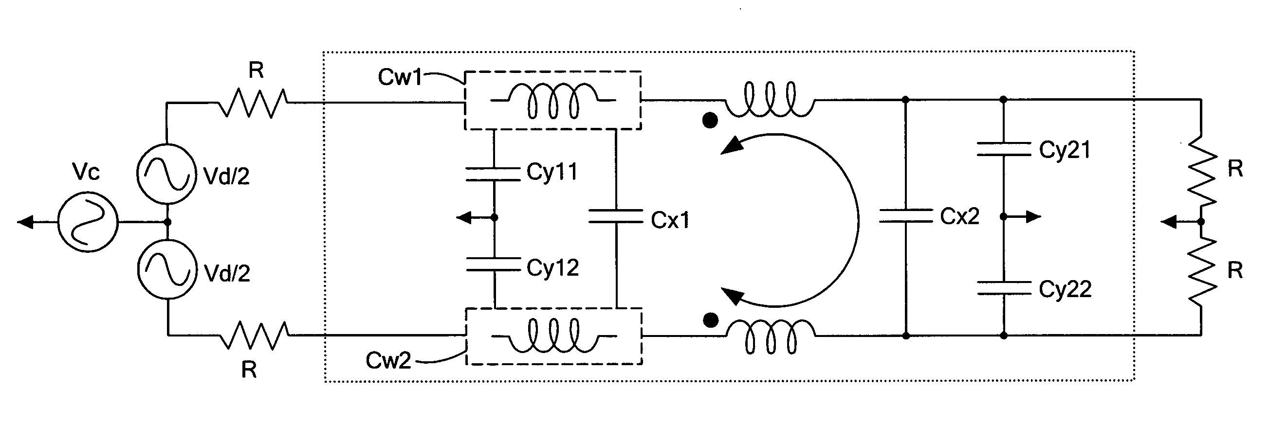 Method and apparatus to provide compensation for parasitic inductance of multiple capacitors