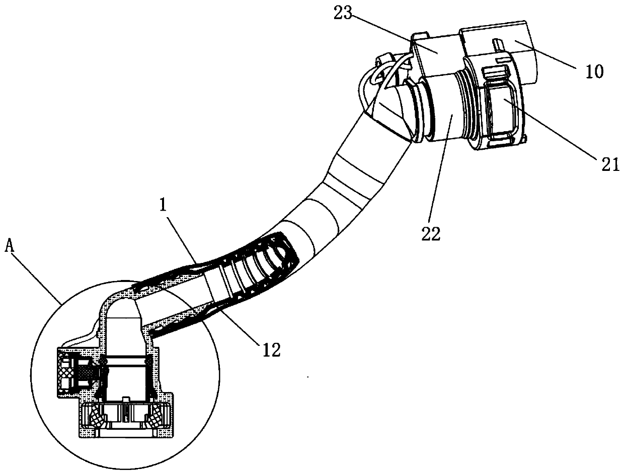 Curved-way conductive tube