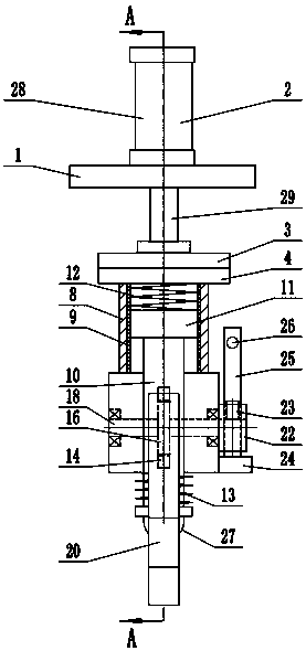 A bobbin clamping device with locking function