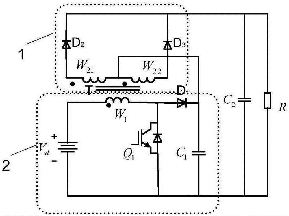 A high gain boost circuit