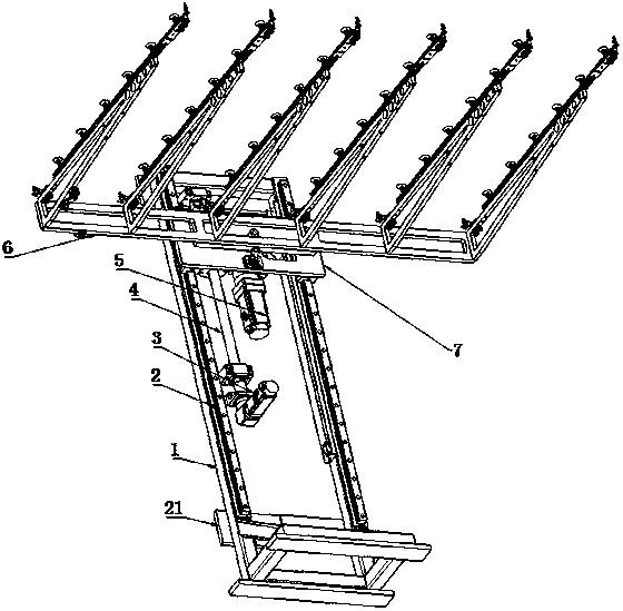 Large-size LCD face overturning device