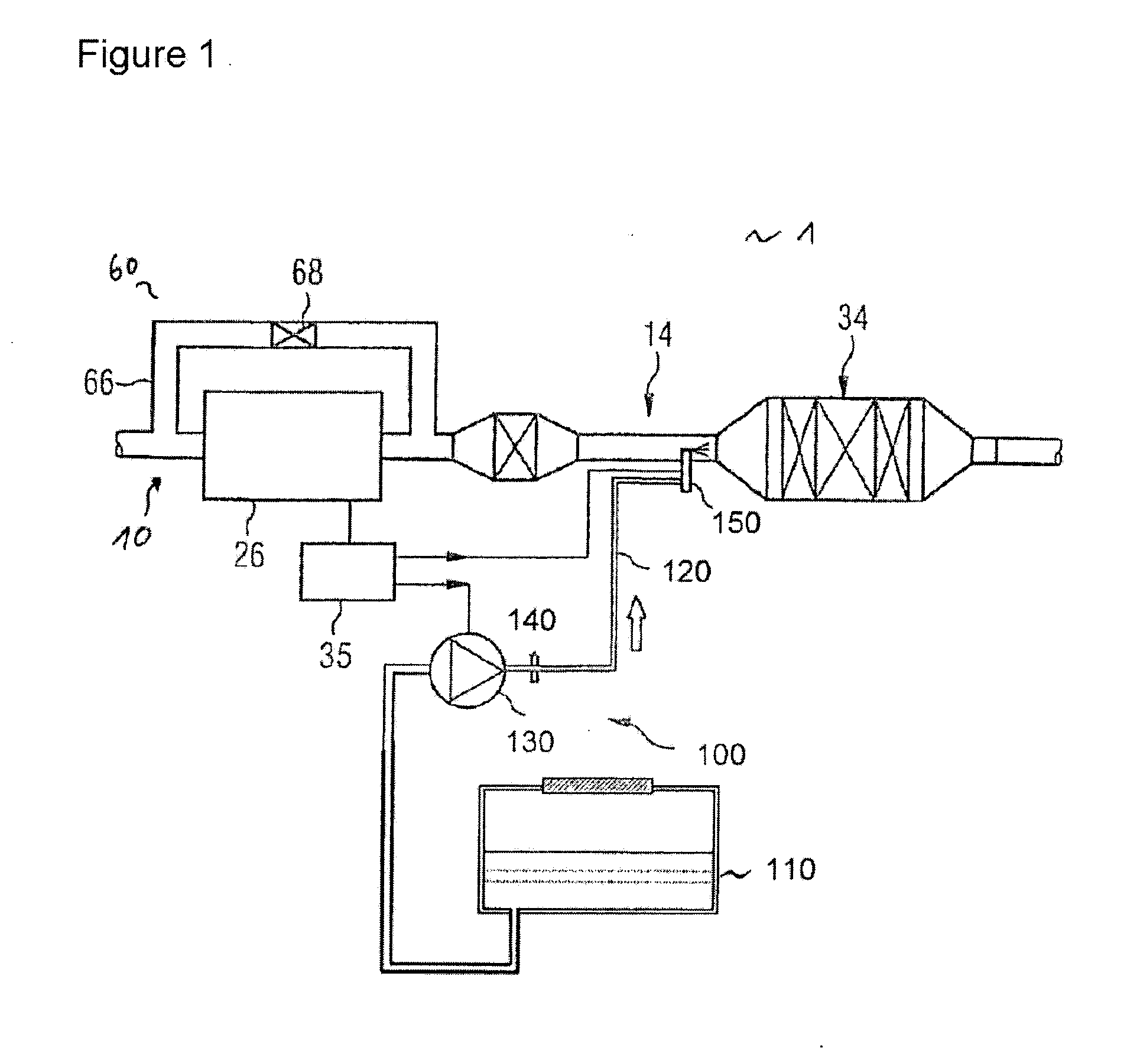 Tank Device For Storing A Liquid Medium That Reduces Pollutant Levels