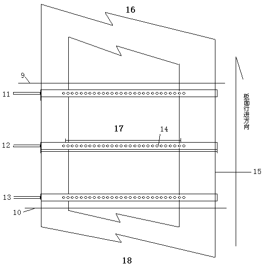 SO2 protective gas system with transitional roll platform in online floating-process film coating of glass and operation method