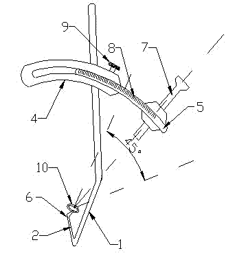 Knee joint anterior and posterior cruciate ligament femoral tunnel positioner