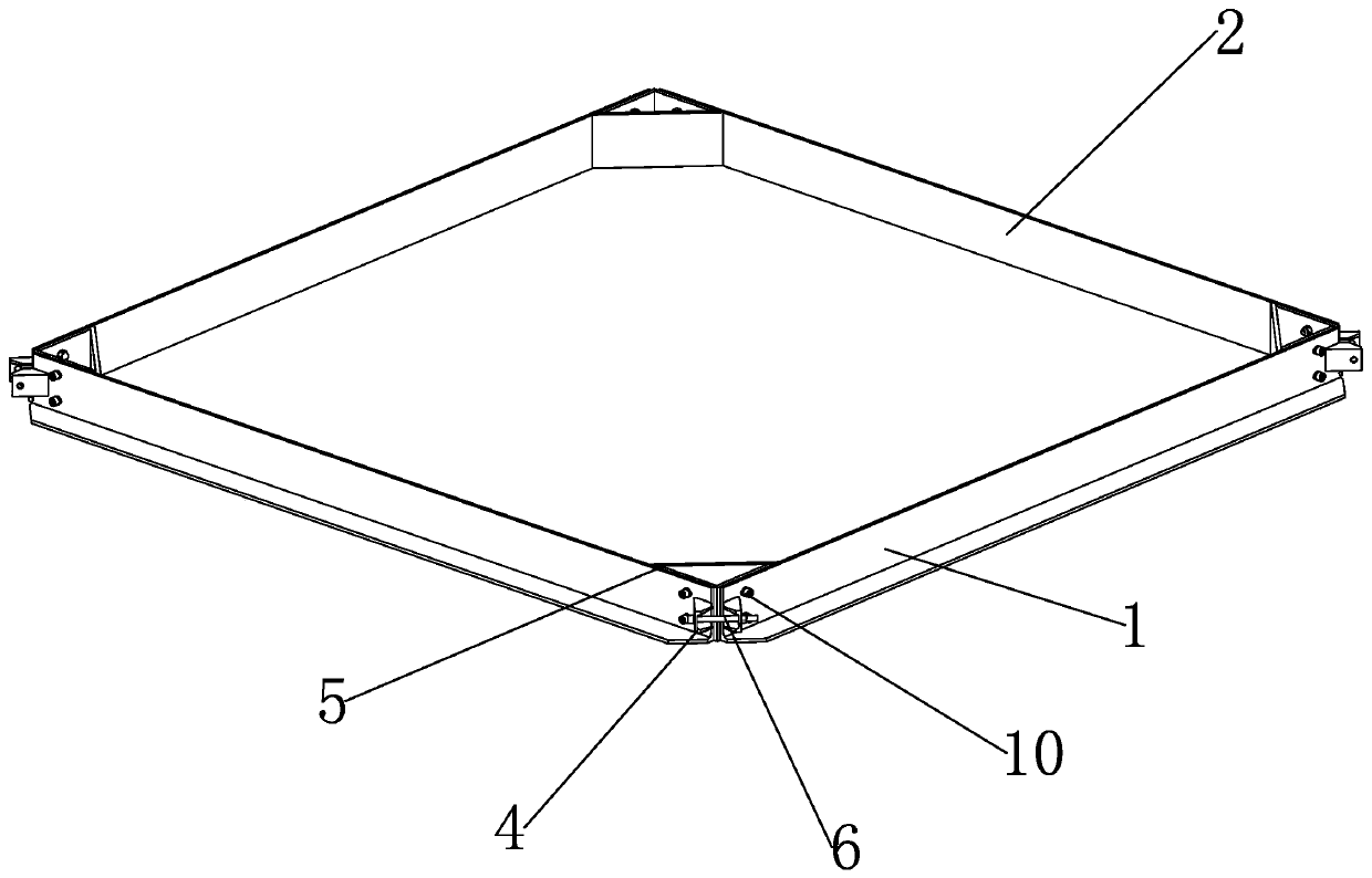 Bedding mortar mold for assisting connection of prefabricated cover beam and prefabricated stand column