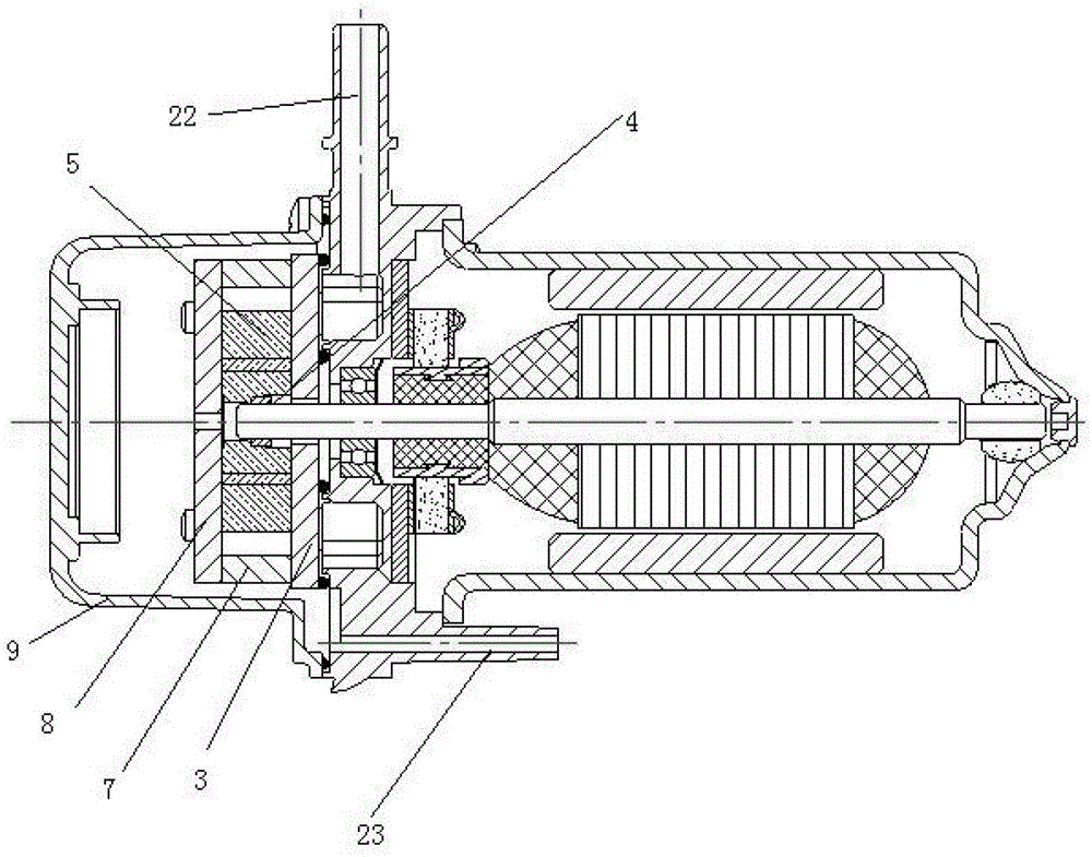 Electronic vacuum pump for brake vacuum booster of new energy vehicles