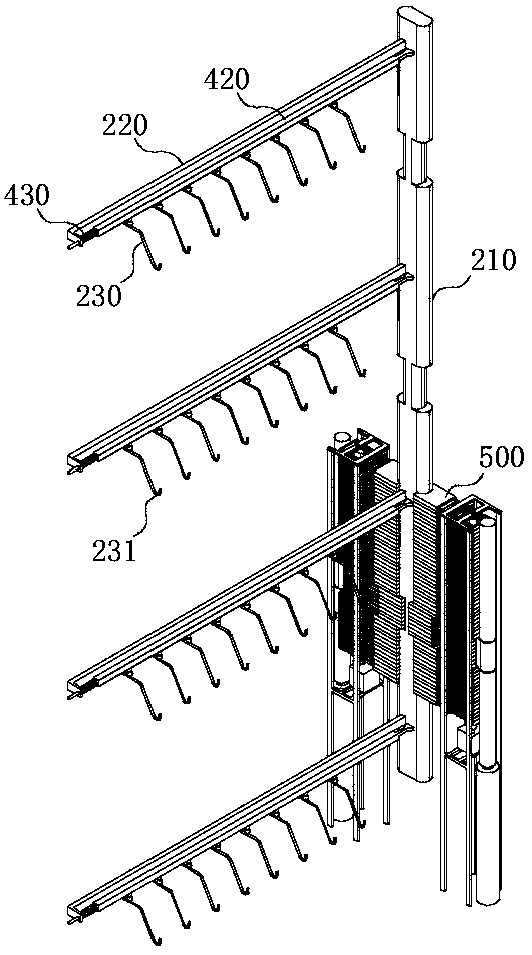 A loading machine for vertical vehicle workpieces