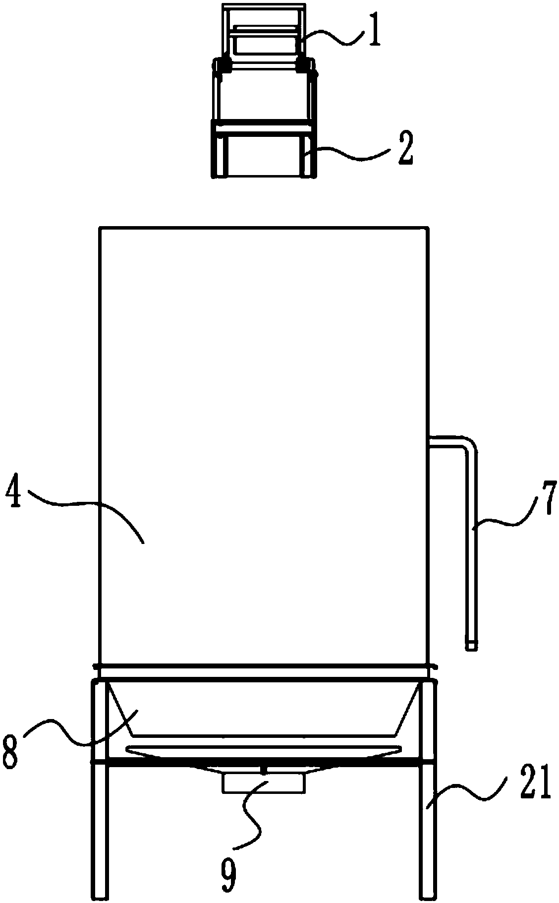 Efficient grain wind power impurity removing device