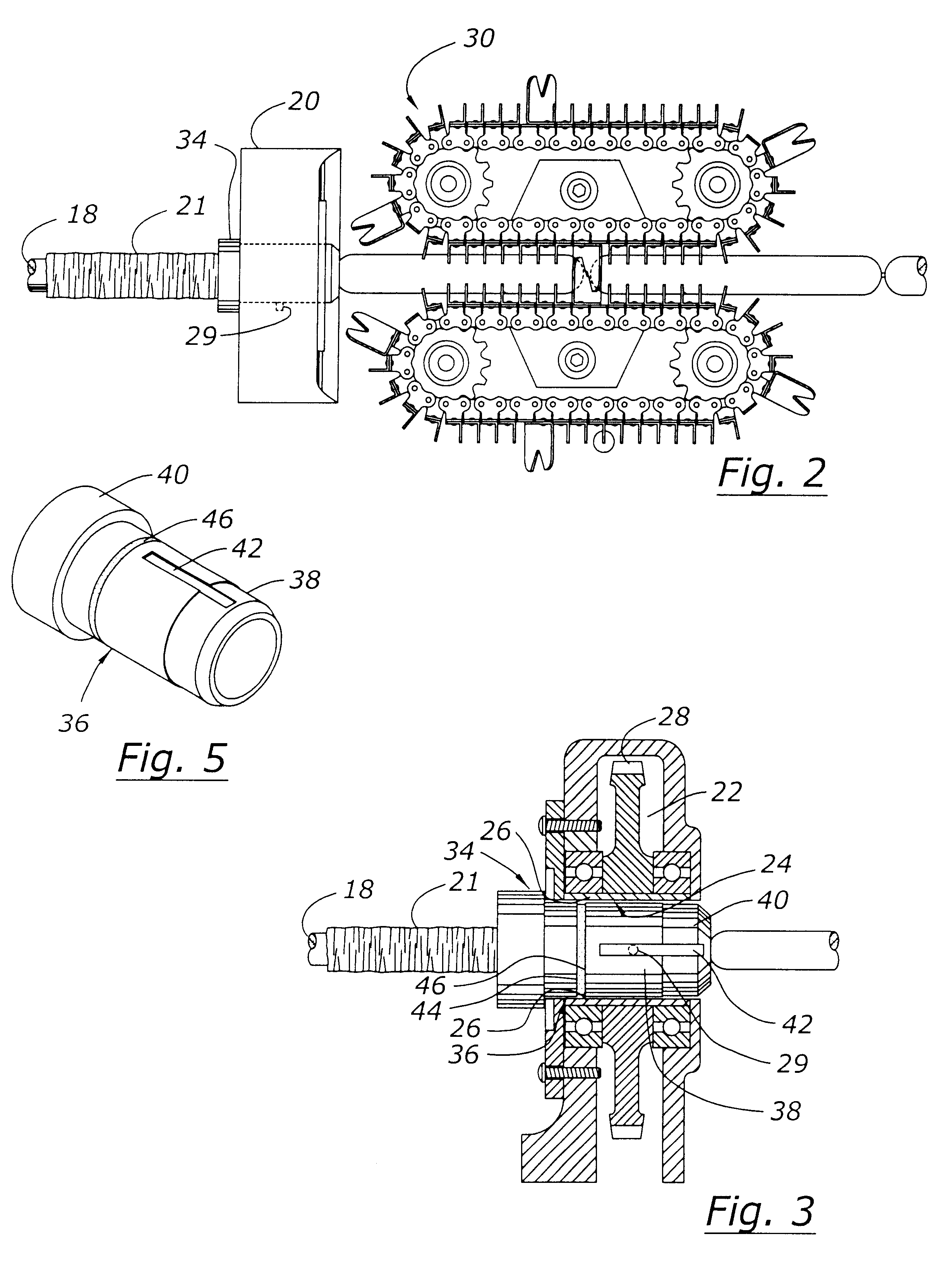 Chuck for meat encasing machines