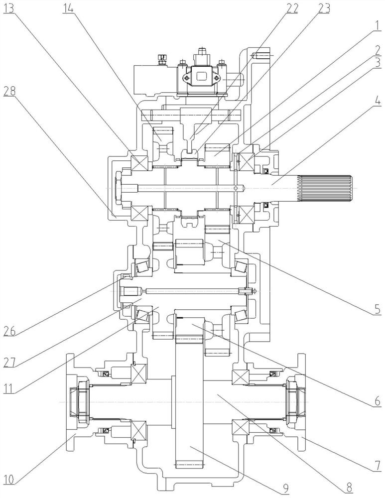 Pure electric loader transmission