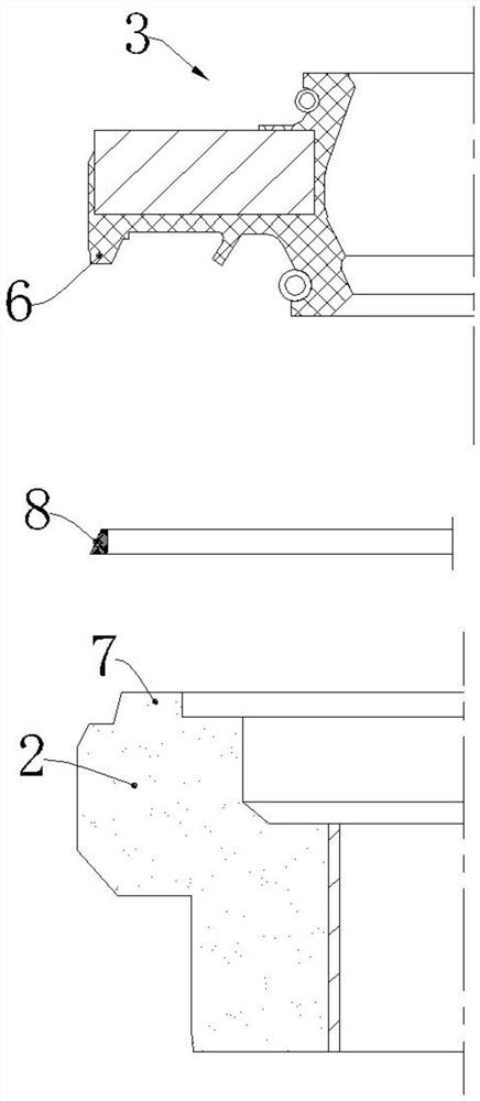 Assembling method of guiding device and oil seal of damper