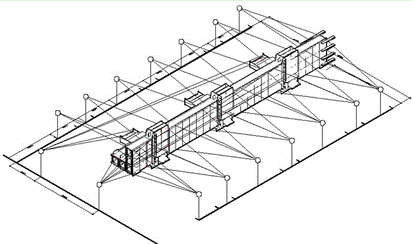 Size detection method of ultra-large combined type steel-box-shaped steel column and steel plate shear wall