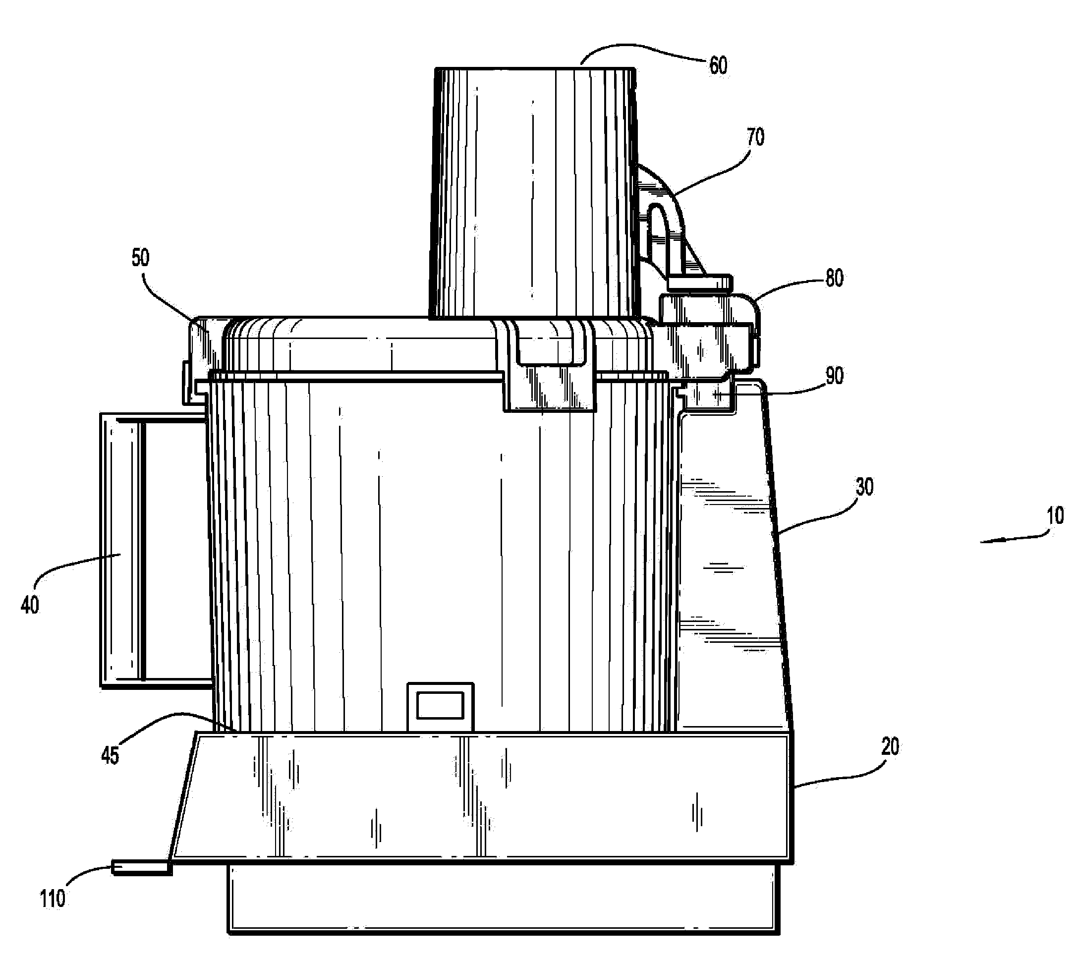 Magnetic switch for food processor