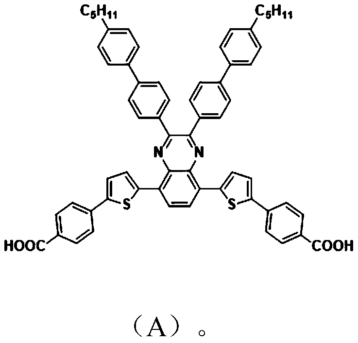 X-type double-anchored dye sensitizer and its preparation method and application