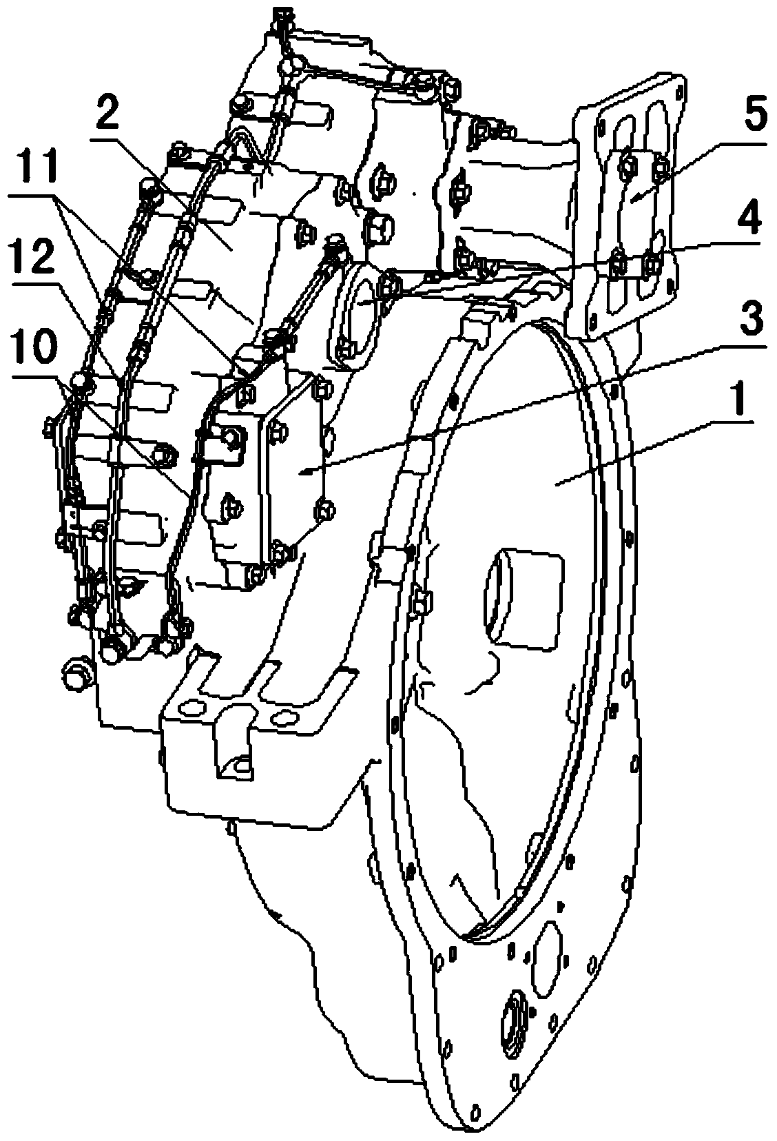 Engine multi-point power take-off structure